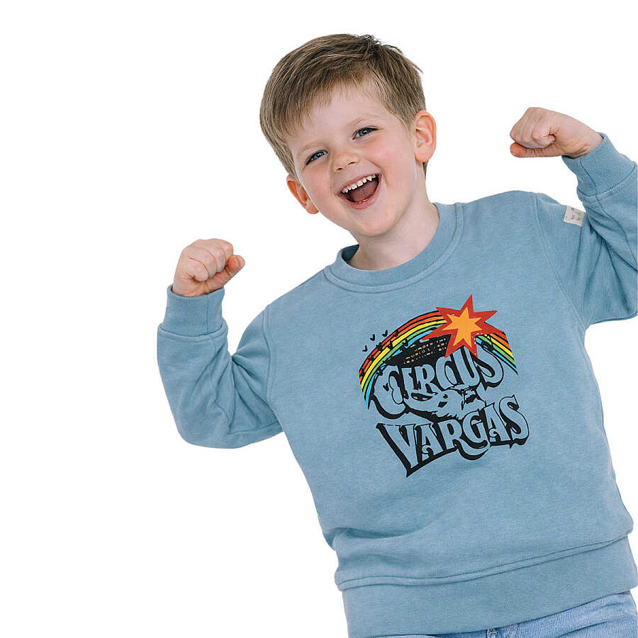 HUPALUPA Basic Sweatshirt Dar Kalıp Ocean Cırcus 7-8 Yaş