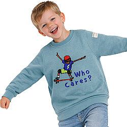 HUPALUPA Basic Sweatshirt Dar Kalıp Ocean Skate 9-10 Yaş - 2