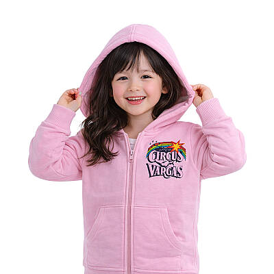 HUPALUPA Kapüşonlu Sweatshirt Dar Kalıp Pembe Cırcus 5-6 Yaş - 2