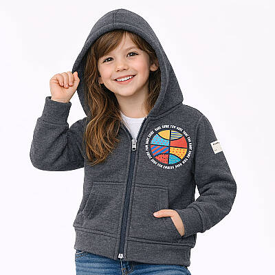 HUPALUPA Kapüşonlu Dar Kalıp Antrasit Basketbol 5-6 Yaş - 2