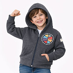 HUPALUPA Kapüşonlu Dar Kalıp Antrasit Basketbol 9-10 Yaş - HUPALUPA