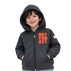 HUPALUPA Kapüşonlu Sweatshirt Dar Kalıp Antrasit Not Today 7-8 Yaş - 1