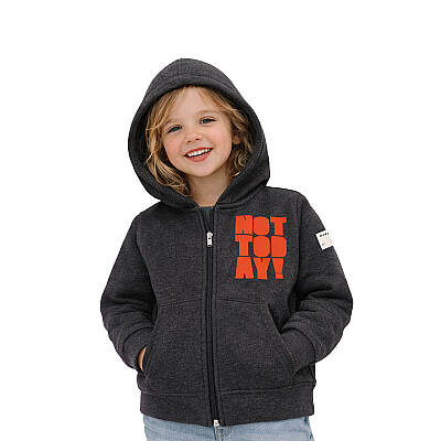 HUPALUPA Kapüşonlu Sweatshirt Dar Kalıp Antrasit Not Today 7-8 Yaş - 2