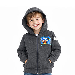 HUPALUPA Kapüşonlu Sweatshirt Dar Kalıp Antrasit Smash 9-10 Yaş - 2