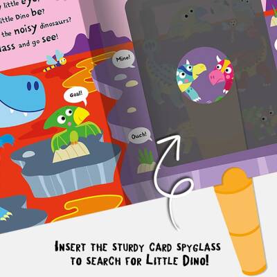 Imagıne That Big Dino Little Dino - Magic Spyglass Board Book - 4