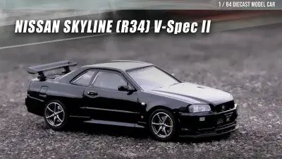 Inno 1/64 Nissan Skyline G In64-R34Vs-Bla - 3