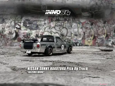 Inno 1/64 Nissan Sunny Hakotora Pick Up Truck In64-Hkt-23R - 2