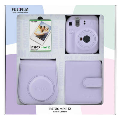 Instax Mini 12 Lila Fotoğraf Makinesi 10'Lu Film Fotsı199-Bx4-10-Dk-Ka - 1