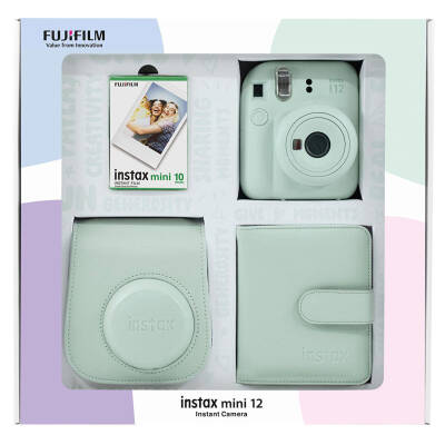 Instax Mini 12 Yeşil Fotoğraf Makinesi 10'Lu Film Fotsı197-Bx4-10-Dk-Ka - 1