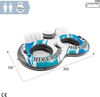 Intex 56827 River Run Çift Taraflı Mavi Fileli Koltuk 243 cm - 5