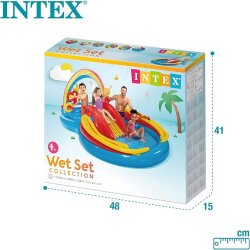 Intex Gökkuşağı Renkli Oyun Havuzu 297X193 cm. - 2