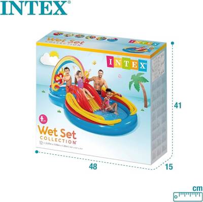 Intex Gökkuşağı Renkli Oyun Havuzu 297X193 cm. - 2