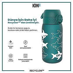 ION8 Geri Dönüştürülmüş Plastik Sızdırmaz Çocuk Suluğu (350 ml) - Recyclon Köpekbalığı - 5