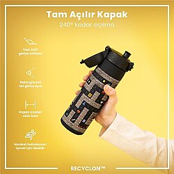 ION8 Geri Dönüştürülmüş Plastik Sızdırmaz İnce Suluk (500 ml) - Recyclon Oyuncu - 4