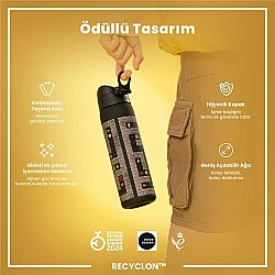 ION8 Geri Dönüştürülmüş Plastik Sızdırmaz İnce Suluk (500 ml) - Recyclon Oyuncu - 6