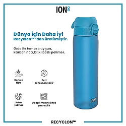 ION8 Geri Dönüştürülmüş Plastik Sızdırmaz İnce Suluk 500 Ml - Recyclon Mavi - 2