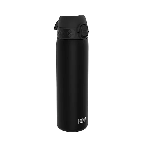 ION8 Geri Dönüştürülmüş Plastik Sızdırmaz İnce Suluk (500 ml) - Recyclon Siyah - 1