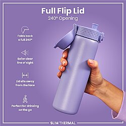 ION8 Sızdırmaz İnce Su Termosu ( 500 ml )- Açık Mor - 4