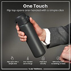 ION8 Sızdırmaz İnce Su Termosu (500 ml )- Gri - 2