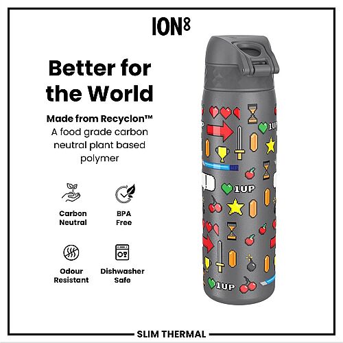 ION8 Sızdırmaz İnce Su Termosu (500 ml )- Oyuncu - 5