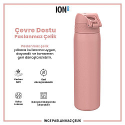 ION8 Sızdırmaz Paslanmaz Çelik İnce Suluk (600 ml) - Gül Pembe - 3