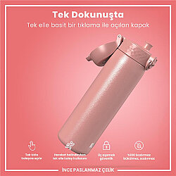 ION8 Sızdırmaz Paslanmaz Çelik İnce Suluk (600 ml) - Gül Pembe - 5