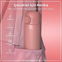 ION8 Sızdırmaz Paslanmaz Çelik İnce Suluk (600 ml) - Gül Pembe - 6