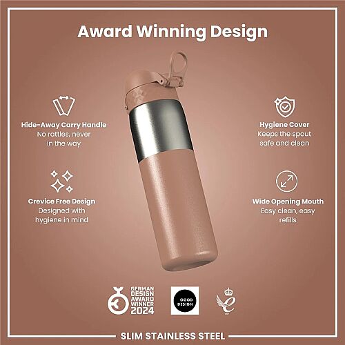 ION8 Sızdırmaz Paslanmaz Çelik İnce Suluk (600 ml )- Mocha Kahve - 6