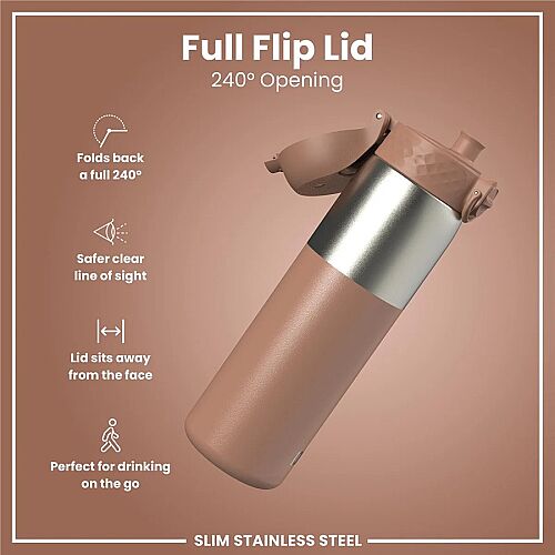 ION8 Sızdırmaz Paslanmaz Çelik İnce Suluk (600 ml )- Mocha Kahve - 4