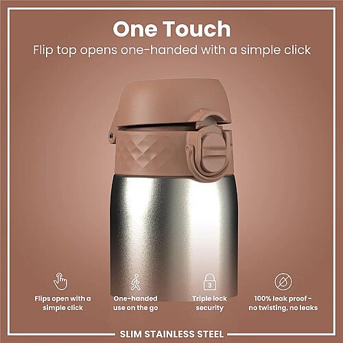 ION8 Sızdırmaz Paslanmaz Çelik İnce Suluk (600 ml )- Mocha Kahve - 3