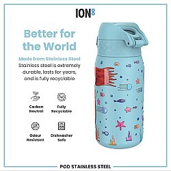 ION8 Paslanmaz Çelik Sızdırmaz Çocuk Suluğu (400 ml) - Deniz Kızları - 5