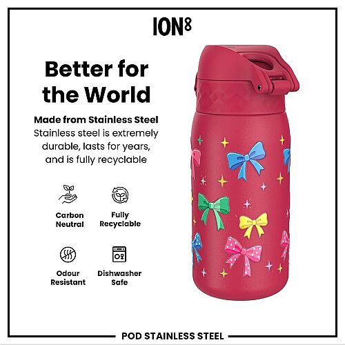ION8 Paslanmaz Çelik Sızdırmaz Çocuk Suluğu (400 ml) - Fiyonklar - 5
