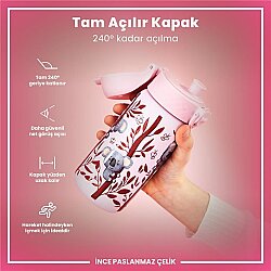 ION8 Paslanmaz Çelik Sızdırmaz Çocuk Suluğu (400 ml) - Koala - 5