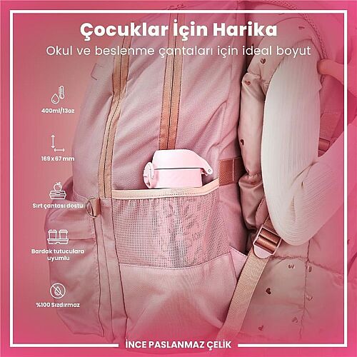 ION8 Paslanmaz Çelik Sızdırmaz Çocuk Suluğu (400 ml) - Koala - 6