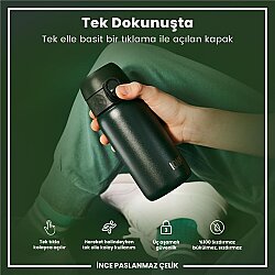 ION8 Paslanmaz Çelik Sızdırmaz Çocuk Suluğu (400 ml) - Koyu Yeşil - 4