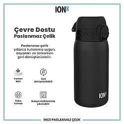 ION8 Paslanmaz Çelik Sızdırmaz Çocuk Suluğu 400 Ml - Siyah - 2