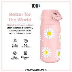 ION8 Paslanmaz Çelik Sızdırmaz Çocuk Suluğu (400 ml) - Papatyalar - 5