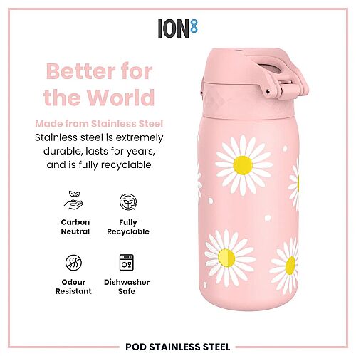 ION8 Paslanmaz Çelik Sızdırmaz Çocuk Suluğu (400 ml) - Papatyalar - 5