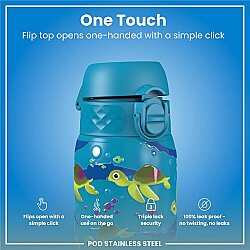 ION8 Sızdırmaz Çocuk Su Termosu (320 ml) - Deniz Kaplumbağaları - 3