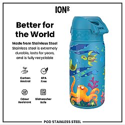 ION8 Sızdırmaz Çocuk Su Termosu (320 ml) - Deniz Kaplumbağaları - 5
