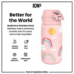 ION8 Sızdırmaz Çocuk Su Termosu (320 ml) - Gökkuşağı - 5