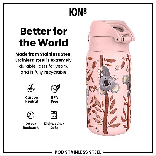ION8 Sızdırmaz Çocuk Su Termosu (320 ml) - Koala - 5