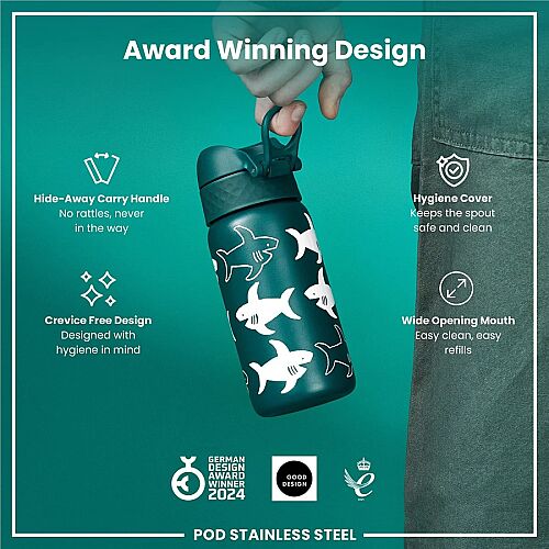 ION8 Sızdırmaz Çocuk Su Termosu (320 ml) - Köpekbalığı - 6