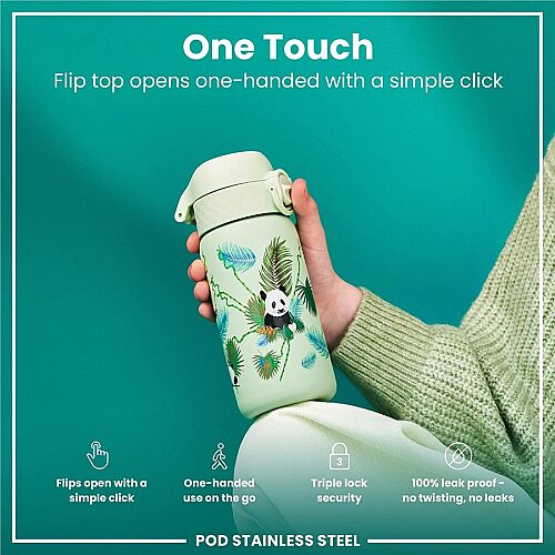 ION8 Sızdırmaz Çocuk Su Termosu (320 ml) - Panda - 3