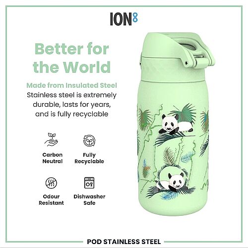 ION8 Sızdırmaz Çocuk Su Termosu (320 ml) - Panda - 5