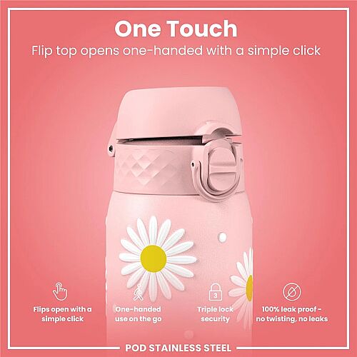ION8 Sızdırmaz Çocuk Su Termosu (320 ml) - Papatya - 3