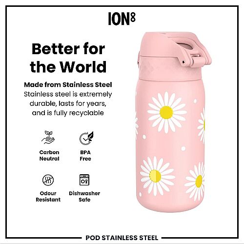 ION8 Sızdırmaz Çocuk Su Termosu (320 ml) - Papatya - 5