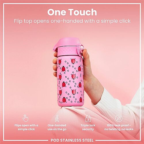 ION8 Sızdırmaz Çocuk Su Termosu (320 ml) - Uğur Böceği - 3