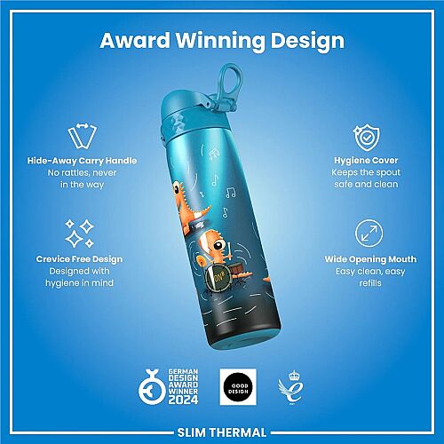 ION8 Sızdırmaz İnce Su Termosu (500 ml) - Dinozor Grubu - 5