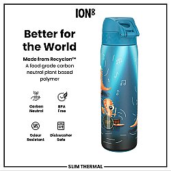 ION8 Sızdırmaz İnce Su Termosu (500 ml) - Dinozor Grubu - 6